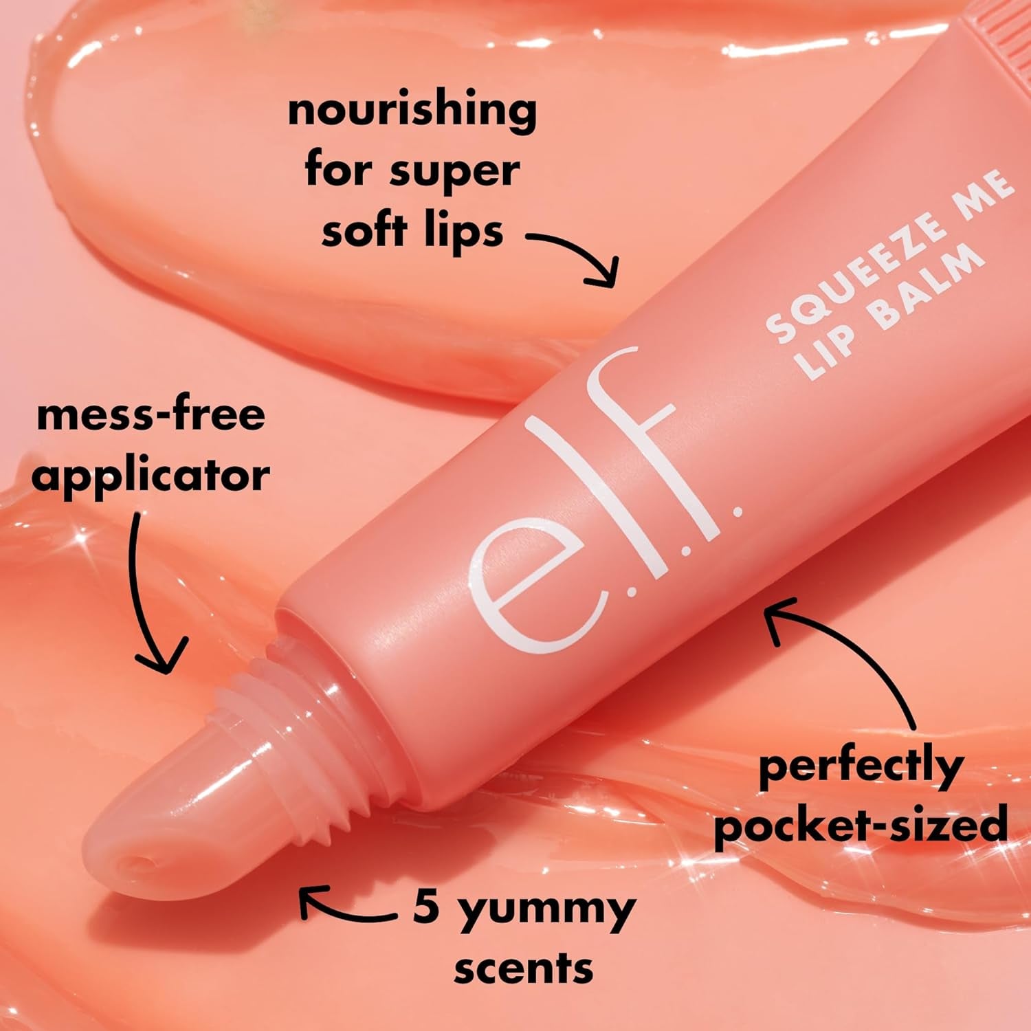 Squeeze Me Lip Balm - Hydrating Strawberry Tint with Hyaluronic Acid, Vegan & Cruelty-Free