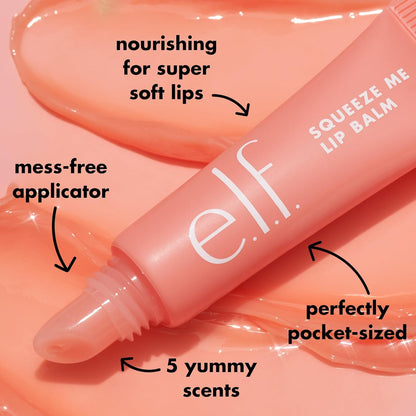 Squeeze Me Lip Balm - Hydrating Strawberry Tint with Hyaluronic Acid, Vegan & Cruelty-Free